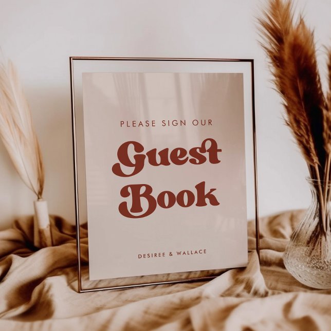 Stylish Pink Sign our guest book wedding sign (Creator Uploaded)