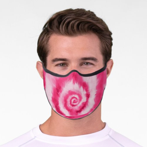 Stylish pink tie dye face mask