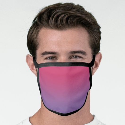 Stylish Pink to Purple Gradient Face Mask (Worn Him)