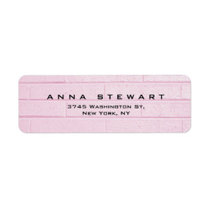 Stylish Pink Wall Professional Modern Feminine Label