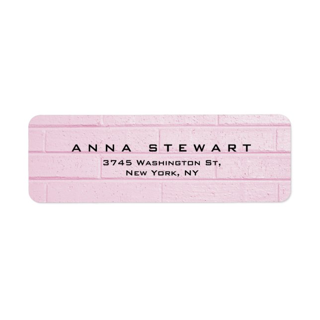 Stylish Pink Wall Professional Modern Feminine Label (Front)
