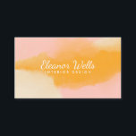Stylish Pink Yellow Abstract Watercolor Custom Business Card<br><div class="desc">Stylish Pink Yellow Abstract Watercolor Custom Business Card</div>