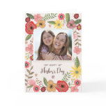 Stylish Pink & Yellow Floral Mother's Day Card Stylish Pink & Yellow Floral Mother's Day Card