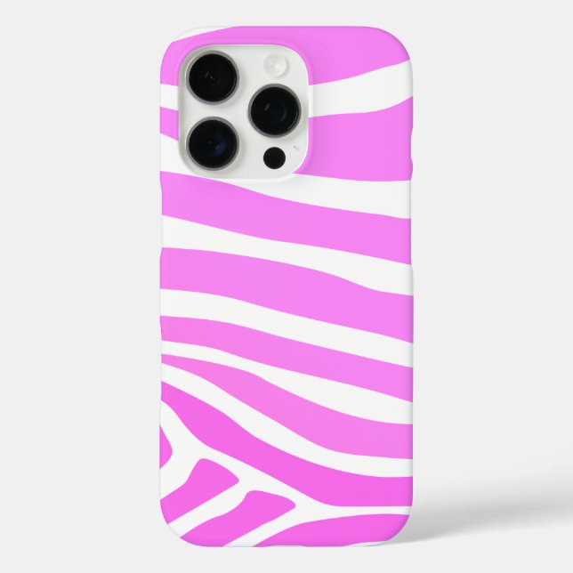 Stylish Pink Zebra Print Case-Mate iPhone Case (Back)