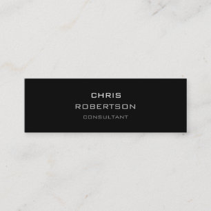 Stylish Plain Black Slim Attractive Business Card