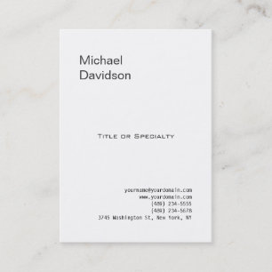 Stylish Plain Chubby Black White Business Card