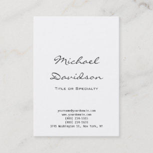 Stylish Plain Gray Black White Business Card