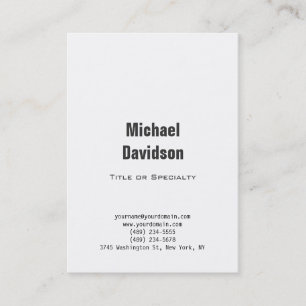 Stylish Plain Gray Black White Business Card