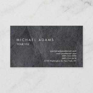 Stylish Plain Grey Texture Professional Modern Business Card