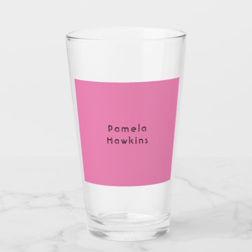 Stylish plain pink feminine retro vintage glass