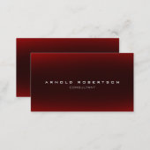 Stylish Plain Red Professional Business Card (Front/Back)