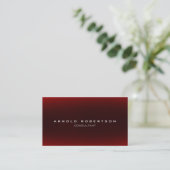 Stylish Plain Red Professional Business Card (Standing Front)