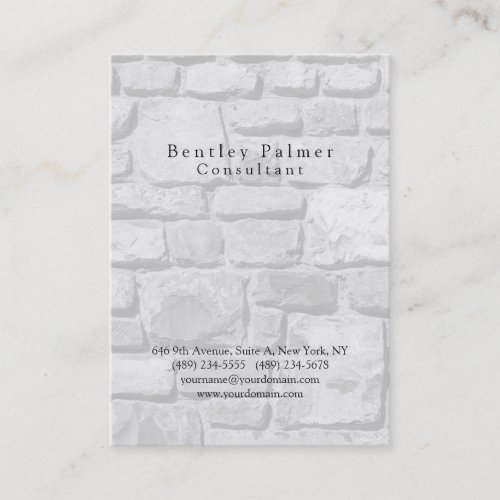 Stylish Plain Stone Wall Modern Professional Business Card