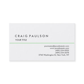Stylish Plain White Professional Business Card