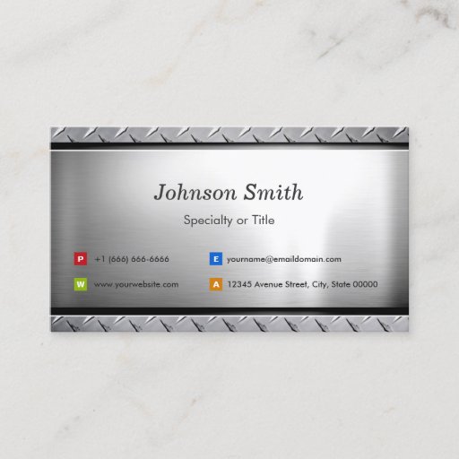 Customizable Stylish Platinum Look - Professional Customizable Business Card