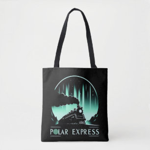Stylish Polar Express Train Design Tote Bag