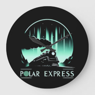 Stylish Polar Express Train Large Clock