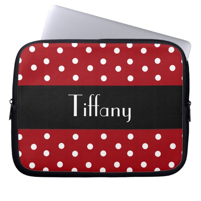 Stylish Polka Dot Electronics Bag (Front)