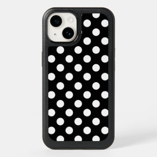 Stylish Polka Dot Pattern, Black And White OtterBox iPhone 14 Case