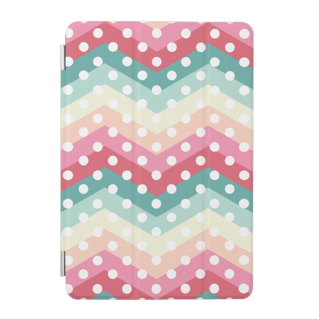 Stylish Polka Dot ZigZag iPad Mini Cover (Front)