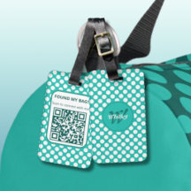 Stylish Polka Dots Design Smart Dynamic QR Code