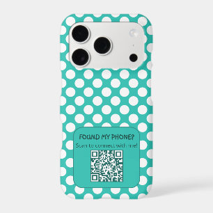 Stylish Polka Dots Theme Smart Dynamic QR Code iPhone 17 Pro Case