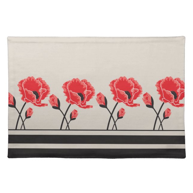 Stylish Poppy Placemat (Front)
