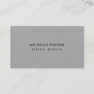 Stylish Premium Grey Simple Plain Professional Business Card