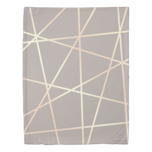 Grey Rose Gold Duvet Covers Bedspreads Zazzle