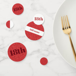 Stylish pretty personalised birthday confetti 18th