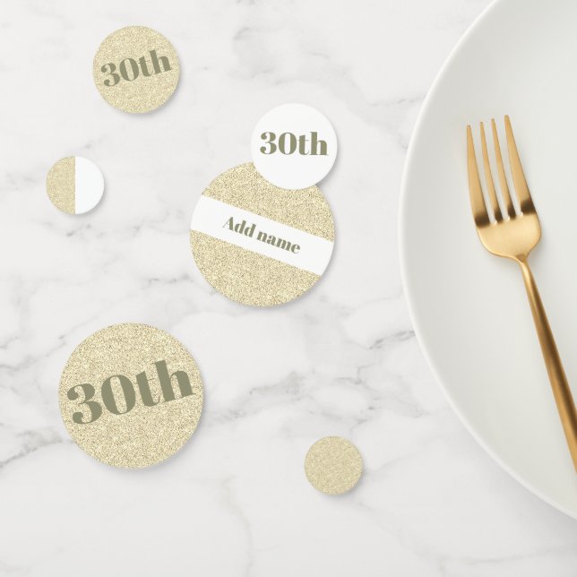 Stylish pretty personalised birthday confetti 30th (Group)