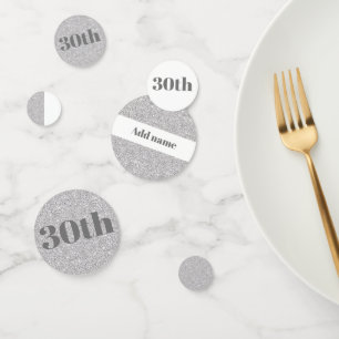 Stylish pretty personalised birthday confetti 30th