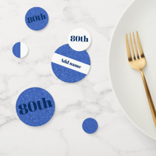Stylish pretty personalised birthday confetti 80th