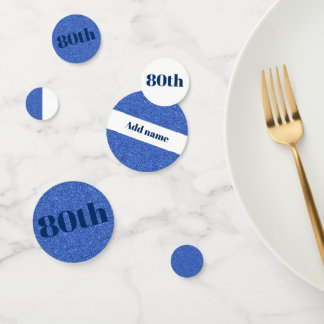 Stylish pretty personalised birthday confetti 80th