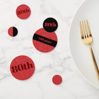 Stylish pretty personalised birthday confetti 80th
