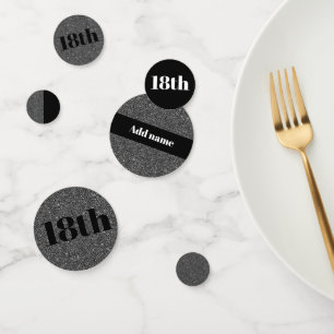 Stylish pretty personalized birthday confetti 18th