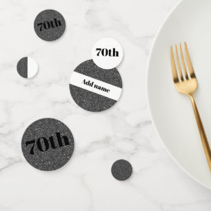 Stylish pretty personalized birthday confetti 70th