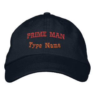 Stylish PRIME MAN Adjustable Navy Fashion Elegant Embroidered Baseball Cap