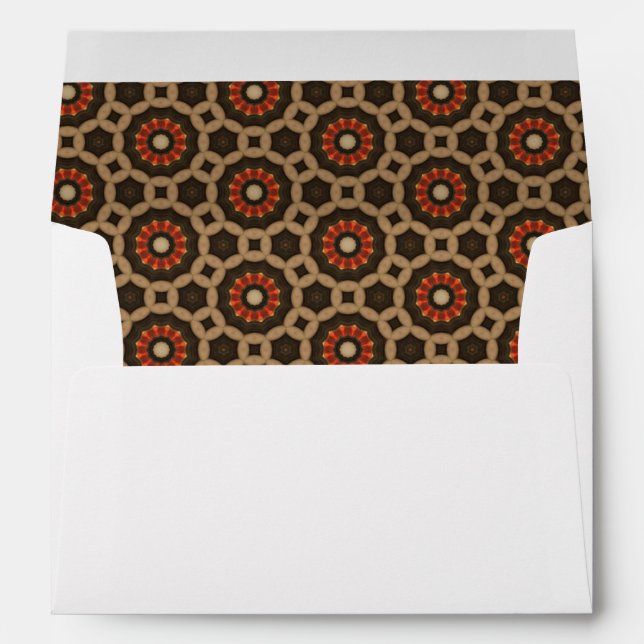 Stylish print inside amber tiles custom back flap  envelope (Back (Bottom))