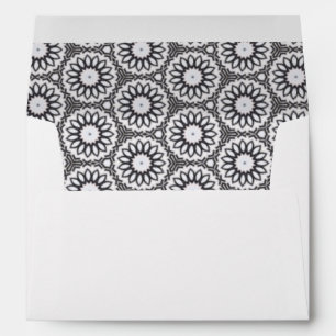 Stylish print inside elegant custom back flap envelope