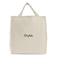 Stylish Printed Natural Color Basic Tote-Bag large