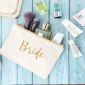 Stylish Printed Script Bridesmaid's Cosmetic Bag (Front)