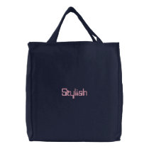 Stylish Printed Text Name Lovely Looking Elegant  Embroidered Tote Bag