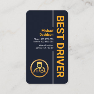Stylish Professional Best Driver Business Card