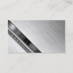 Stylish Professional Brushed Metal Business Cards at Zazzle