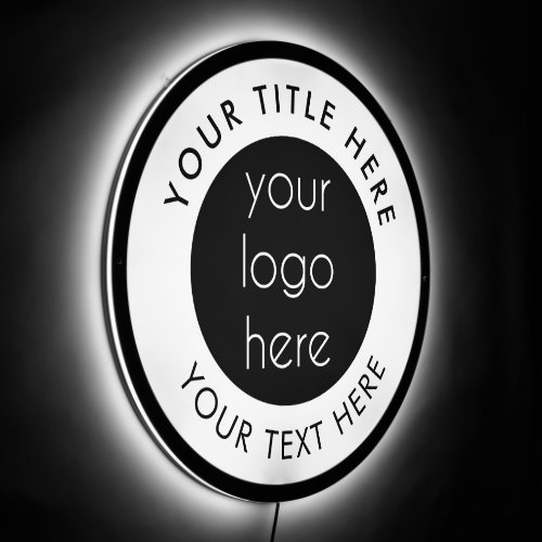 Stylish Professional Business Logo  Text Light Up LED Sign