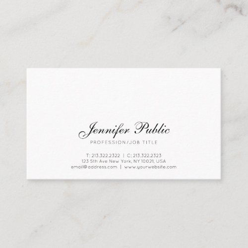 Stylish Professional Creative Design Simple Modern Business Card