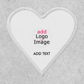 Stylish professional custom brand big white heart patch