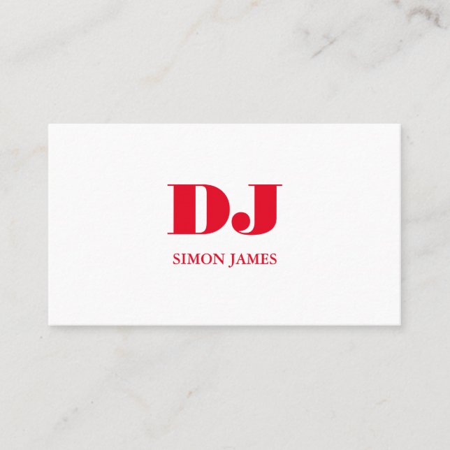 Stylish Professional DJ Business Card (Front)