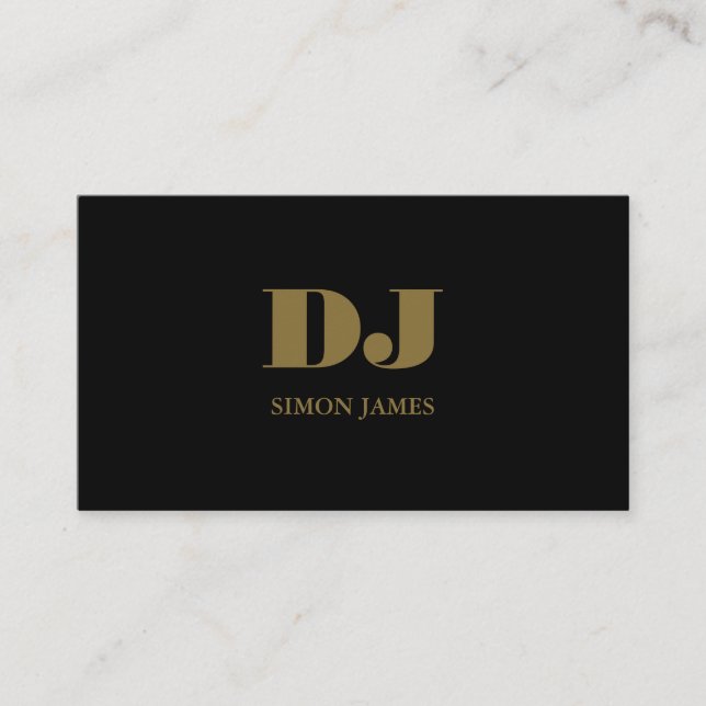 Stylish Professional DJ Business Card (Front)